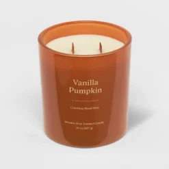 20oz Glass Woodwick Vanilla Pumpkin Candle - Threshold™ -Decor Home GUEST 000ffd03 bef2 4ee7 aed0 dd9505355641