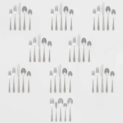 45pc Harrington Flatware Set Silver - Threshold™ -Decor Home GUEST 014afb64 117b 4392 b63f f9512793ab79