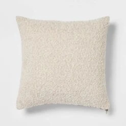 Woven Boucle Square Throw Pillow With Exposed Zipper - Threshold™ -Decor Home GUEST 0156fdc5 10c3 4229 91f3 7cd04c3990d7