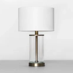Fillable Accent With USB Table Lamp Brass - Threshold -Decor Home GUEST 028677c1 8e8e 411c 9170 eb15b6148fd1