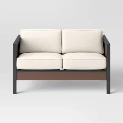 Bryant 2pc Faux Wood Patio Loveseat & Coffee Table - Gray/Natural - Threshold™ -Decor Home GUEST 05b58bcc 6055 4060 86c3 573372c6e051