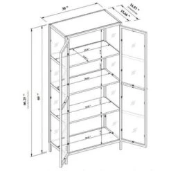 60" Crystal Cove Glass Cabinet Black - Threshold™ Designed With Studio McGee 15 60" Crystal Cove Glass Cabinet Black - Threshold™ Designed With Studio McGee -Decor Home GUEST 077c9530 b6e5 4ff2 8a6c 21b25ae09cb5