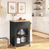 Windham Wood Top Kitchen Cart - Black - Threshold™ -Decor Home GUEST 08ca94bf 2c90 4904 b6d6 f0b6e68ff353