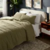 3pc Full/Queen Traditional Cozy Chenille Comforter And Sham Set Green - Threshold™ -Decor Home GUEST 0cd04746 5b07 40b5 b3a4 ecee7ce94b6f