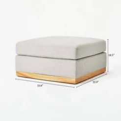 Woodland Hills Modular Sectional Ottoman Light Gray - Threshold™ Designed With Studio McGee -Decor Home GUEST 0ed068aa 7686 4196 a244 18c08b84b454