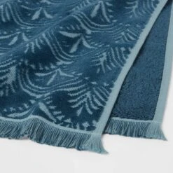 Plush Scallop Towel Teal Blue - Threshold™ -Decor Home GUEST 0f3baf99 21c1 4566 bc50 f03d88b13376