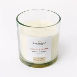 Clear Glass Santal & Ginger Candle White - Threshold™ Designed With Studio McGee -Decor Home GUEST 133d9fdf 67f9 454f bb07 36d647d7b08b