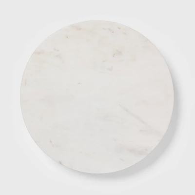 14" Marble And Wood Lazy Susan White - Threshold™ 4 14" Marble And Wood Lazy Susan White - Threshold™ - Image 2