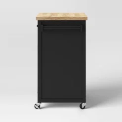 Windham Wood Top Kitchen Cart - Black - Threshold™ -Decor Home GUEST 1cdd1e03 5571 4873 a483 1e00574e2a6f