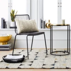 Set Of 2 Sodra Rounded Seat Wire Dining Chair Black - Threshold™ -Decor Home GUEST 1f0c0031 cd11 4dd2 b4b3 61162d0e2dff