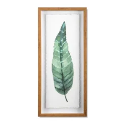 (Set Of 3) 28"x12" Framed Leaves Decorative Wall Art White - Threshold™ -Decor Home GUEST 214fdd58 752e 4cd5 99b6 07b5a2d55b3e