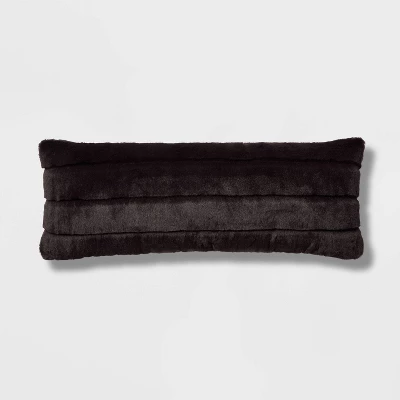 Oversized Oblong Faux Fur Channeled Decorative Throw Pillow - Threshold™ 8 Oversized Oblong Faux Fur Channeled Decorative Throw Pillow - Threshold™ - Image 6
