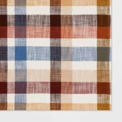 60"x84" Plaid Woven Cotton Tablecloth - Threshold™ -Decor Home GUEST 26a8526b 8ee9 4c19 a67a 43cca1bd55f8