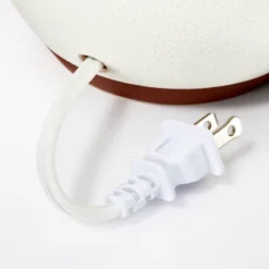 Ceramic Table Lamp With Gingham Print Pleated Shade White (Includes LED Light Bulb) - Threshold™ Designed With Studio McGee -Decor Home GUEST 27cadcf6 3a70 4c09 bf47 cd7e6352c324