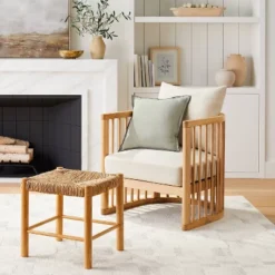 Richfield Barrel Spindle Back Accent Chair Cream/Natural - Threshold™ Designed With Studio McGee