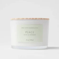 Wood Lidded Glass Wellness Peace Candle - Threshold™ -Decor Home GUEST 2feb914f 8f52 46ab 912d 8ae6fe7aa3f3