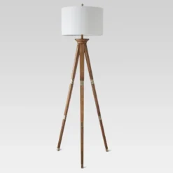 Oak Wood Tripod Floor Lamp Dark Brown - Threshold™ -Decor Home GUEST 35d9bf1b 7636 4291 92cf a74dbbfc9517