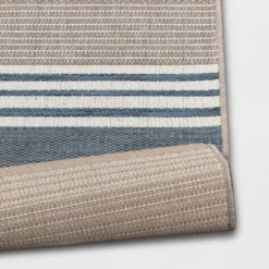 Sand Stripe Outdoor Rug Blue - Threshold™ -Decor Home GUEST 3616b472 fed7 4009 8a0d 4aa280b59abf