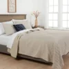 Herringbone Flannel Quilt Beige - Threshold -Decor Home GUEST 38abb1b1 e428 49ff b5de 0fa7e154c2d1