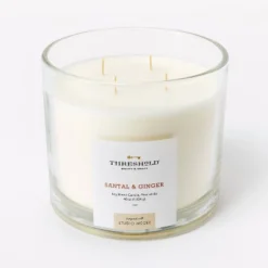 Clear Glass Santal & Ginger Candle White - Threshold™ Designed With Studio McGee -Decor Home GUEST 3a24b0c4 c23b 4e1c b8e0 2304d4a02cb7