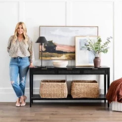 East Bluff Woven Drawer Console Table - Threshold™ Designed With Studio McGee -Decor Home GUEST 3fbfc6cc 1762 479f 85f6 5816e3ff493f