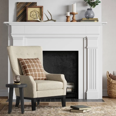 Woodland Carved Wood Accent Table - Black - Threshold 3 Woodland Carved Wood Accent Table - Black - Threshold