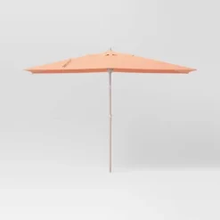 10'x6' Rectangular Market Patio Umbrella - Light Wood Pole - Threshold™ -Decor Home GUEST 427598f4 b2c9 461e bcfd 67f89a9a1441