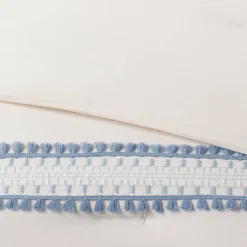 12pc Embroidered Fringe Stripe With Tassels Comforter & Sheet Bedding Set - Threshold™ -Decor Home GUEST 443f5997 1107 4e72 b1b1 7852d0cd6908