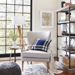 Oak Wood Tripod Floor Lamp Dark Brown - Threshold™ -Decor Home GUEST 451eedd8 06bc 43dc bced a0cbcc3d0c93