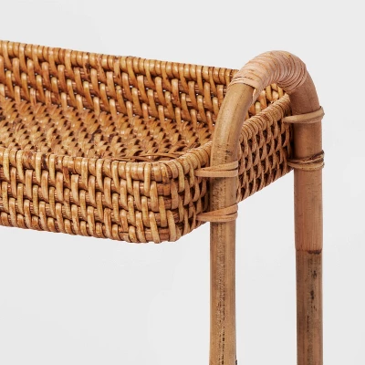 Natural Woven Tiered Vanity Bathroom Tray - Threshold™ 5 Natural Woven Tiered Vanity Bathroom Tray - Threshold™ - Image 3