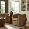 Vernon Upholstered Barrel Swivel Chair Light Brown Velvet - Threshold™ Designed With Studio McGee 1 Vernon Upholstered Barrel Swivel Chair Light Brown Velvet - Threshold™ Designed With Studio McGee -Decor Home GUEST 49ad11ce 22be 4758 9076 a63435d35d59