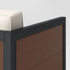 Bryant 2pc Faux Wood Patio Loveseat & Coffee Table - Gray/Natural - Threshold™ -Decor Home GUEST 4b3c6964 0f23 4bf8 899e c9fc36e30d43