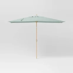 10'x6' Rectangular Market Patio Umbrella - Light Wood Pole - Threshold™ -Decor Home GUEST 4f2b0fba 618c 43dd ae78 b014edf01852
