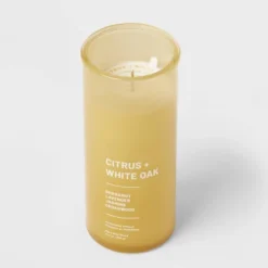 Wellness Jar Citrus And White Oak Candle Yellow - Threshold™ -Decor Home GUEST 4f867f15 ed49 4002 b0aa a669af9a9d37