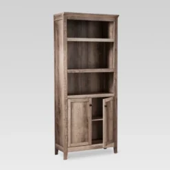 72" Carson 5 Shelf Bookcase With Doors - Threshold -Decor Home GUEST 50091ed5 fc57 4bb6 a167 b371f65079f8