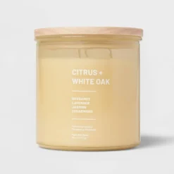 Wellness Jar Citrus And White Oak Candle Yellow - Threshold™ -Decor Home GUEST 51de7eb0 bd7c 4e8e b79b 9ae5ec48b1d3