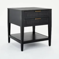 East Bluff 2 Drawers Woven Accent Table Black - Threshold™ Designed With Studio McGee -Decor Home GUEST 52fed250 d753 4005 9d7b 39d23590a57b