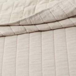 Herringbone Flannel Quilt Beige - Threshold -Decor Home GUEST 5392aa6e 5c99 48d2 91e2 f4d57f6bffc1