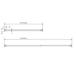 72" Half Moon Dual Mount Shower Rod - Threshold™ 13 72" Half Moon Dual Mount Shower Rod - Threshold™ -Decor Home GUEST 5420201f e4d0 4550 a485 c4c3e9014ce9