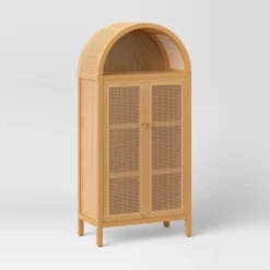Woven Arched Wood Cabinet - Threshold™ -Decor Home GUEST 55ee5cc0 3aff 4967 be03 2e31c724f280