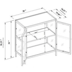 30" Crystal Cove Glass Cabinet Black - Threshold™ Designed With Studio McGee -Decor Home GUEST 5b71f51a 7630 42b5 9e09 477102ac59f6