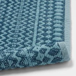 20"x32" Mixed Texture Chenille Bath Rug Teal Blue - Threshold™ -Decor Home GUEST 5f518d55 c95d 450d 8e28 f9ed439cc95f