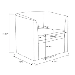 Vernon Upholstered Barrel Swivel Chair Light Brown Velvet - Threshold™ Designed With Studio McGee 13 Vernon Upholstered Barrel Swivel Chair Light Brown Velvet - Threshold™ Designed With Studio McGee -Decor Home GUEST 5fe00eaa 81ff 454f b46c 0da142b5764f