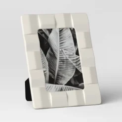 Stoneware Table Frame Matte Cream - Threshold™ -Decor Home GUEST 676e4981 ef05 4966 a96d 80bc66acb04a