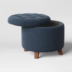 Tufted Round Storage Ottoman - Threshold -Decor Home GUEST 6af4d5ac 1729 492b 9ab7 ed7a4a926334