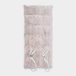 Luxe Channel Faux Fur Lounge Pillow Light Gray - Threshold™ -Decor Home GUEST 6b4540a7 e802 4a72 9e74 ec8cd0ced3ce