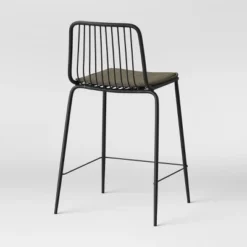 Set Of 2 Sodra Rounded Seat Wire Counter Height Barstool Black - Threshold™ -Decor Home GUEST 6b7f294e b01b 43f7 ab3c d0ae1779d18d