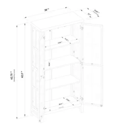 Bountiful Wood And Glass Tall Cabinet - Threshold™ Designed With Studio McGee -Decor Home GUEST 6ee1338d 097f 4cfb b2df da976038b2e6