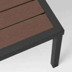 Bryant 2pc Faux Wood Patio Loveseat & Coffee Table - Gray/Natural - Threshold™ -Decor Home GUEST 6f5e500e 49d6 4462 9caf 11a4e3e8e2a1