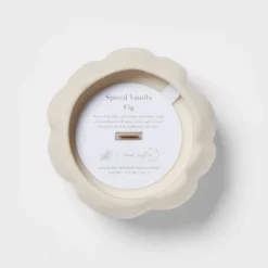 12oz Brushed Abstract Pumpkin Ceramic With Woodwick And Dustcover Spice Vanilla Fig Candle - Threshold™ -Decor Home GUEST 6fe568e2 a91e 43b0 9c98 826c4c697e87